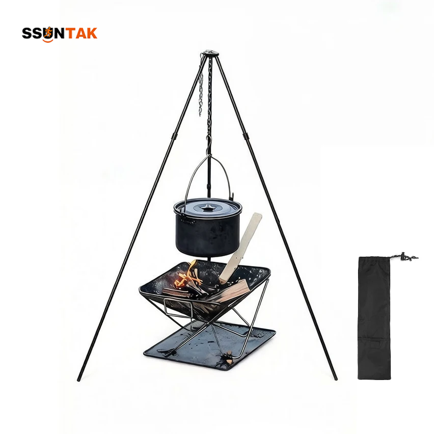 SSUNTAK Soporte Portátil Desmo - Camping Cooking Pot Tripod reseña y precio