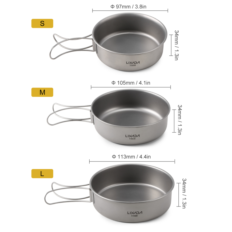 Lixada-cuencos de titanio ultr - Camping Cooking Survival reseña y precio