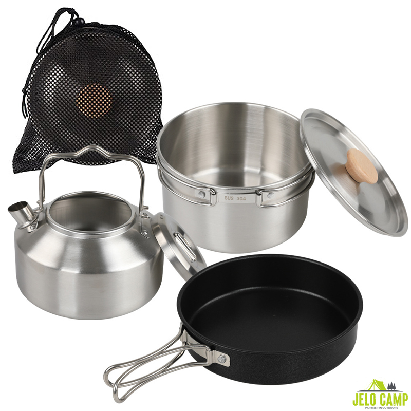 Juego de Utensilios de Cocina  - Camping Cooking Set With Kettle reseña y precio