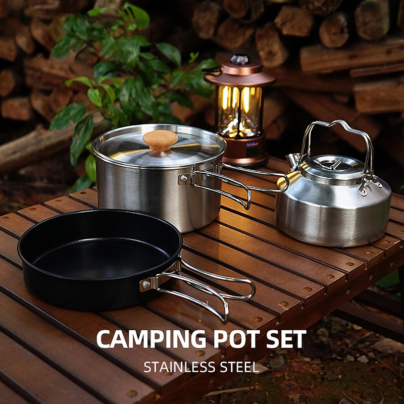 Juego de Utensilios de Cocina  - Camping Cooking Set With Kettle reseña y precio