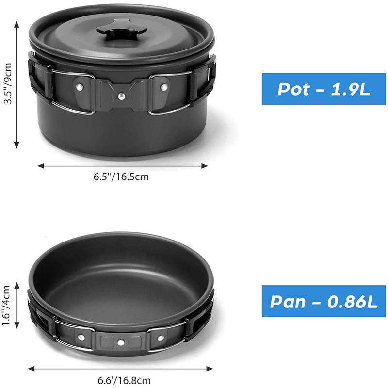 Juego de utensilios de cocina  - Camping Cooking Set With Kettle reseña y precio