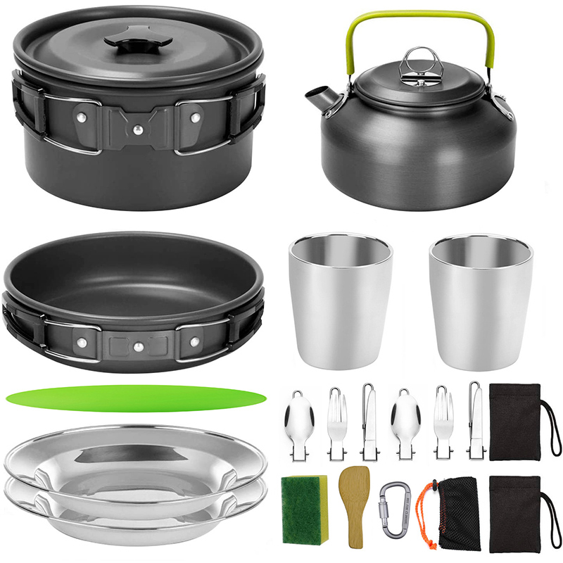 Juego de utensilios de cocina  - Camping Cooking Set With Kettle reseña y precio