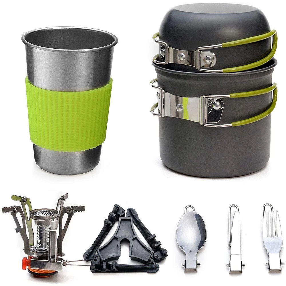 Kit de utensilios de cocina pa - Camping Cooking Ware Set reseña y precio
