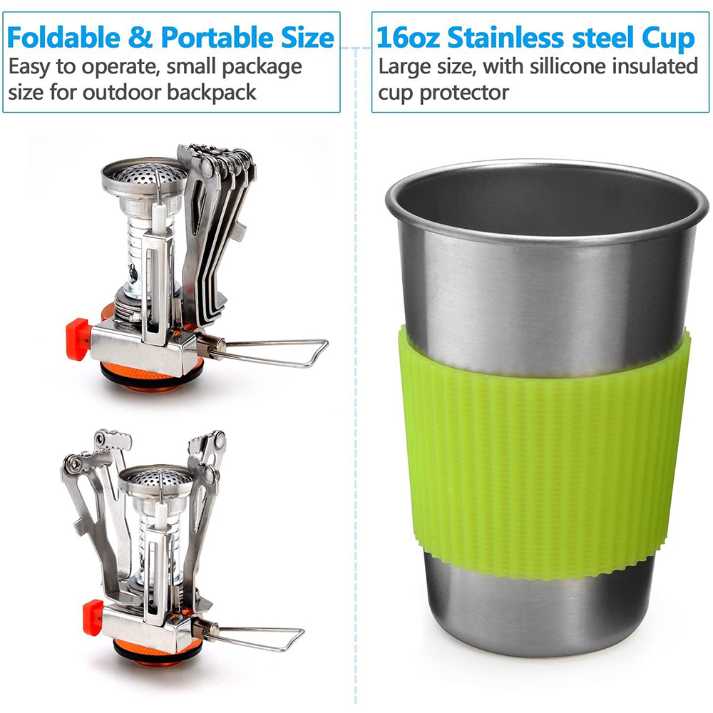 Kit de utensilios de cocina pa - Camping Cooking Ware Set reseña y precio