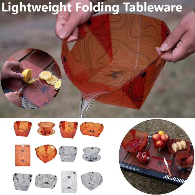 Vajilla plegable para acampar, - Camping Cooking Survival reseña y precio