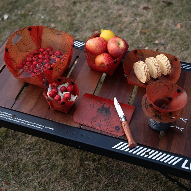 Vajilla plegable para acampar, - Camping Cooking Survival reseña y precio
